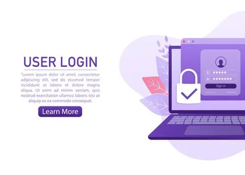 User login with character concept for any purpose. Vector line. Certificate icon イラスト素材