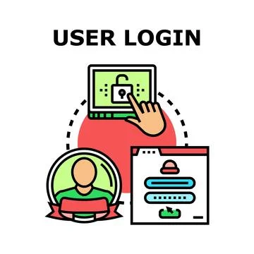 User login creating online account access concept Stock Illustration