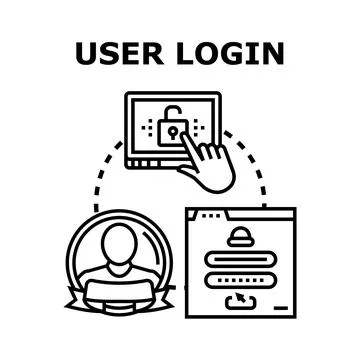 User login creating online account access concept Stock Illustration