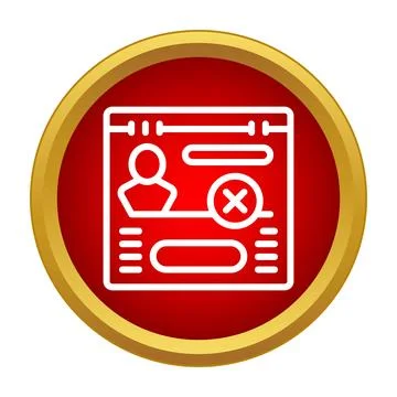 User login error rejected account access failed icon Stock Illustration