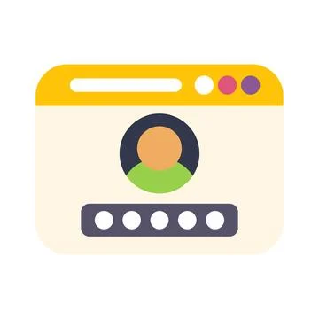 User login form with secured password input Stock Illustration