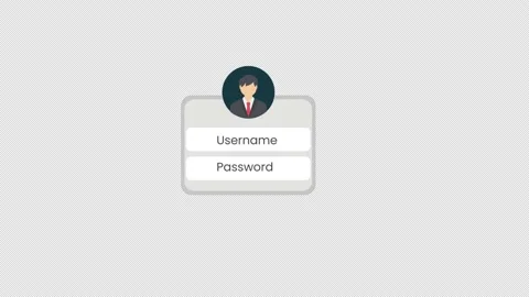 User login Icons Set animation transparent background Stock Footage 196681632
