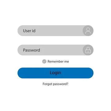 User login interface Illustrazione stock