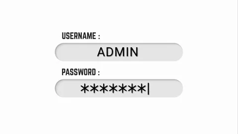 User login interface with typing username and password fields Stock Footage 334137195