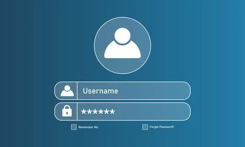 User Login Interface with Username Password Authentication and Secure Acces.. 스톡 일러스트