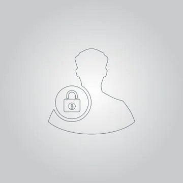 User login or authenticate icon Stock Illustration