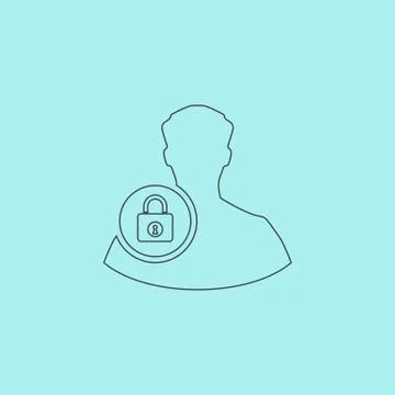 User login or authenticate icon Stock Illustration