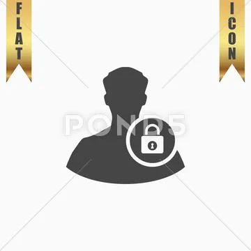 User login or authenticate icon Stock Illustration