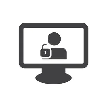 User login or authenticate icon, vector. Stock Illustration