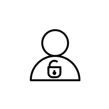 User login or authenticate icon, vector. Personal protection icon. Internet p Stock Illustration