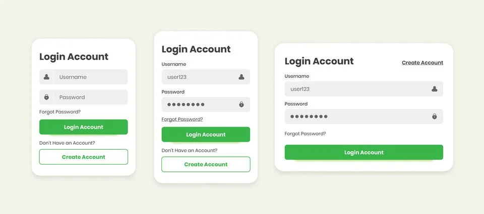 User login page design for mobile and website template 스톡 일러스트