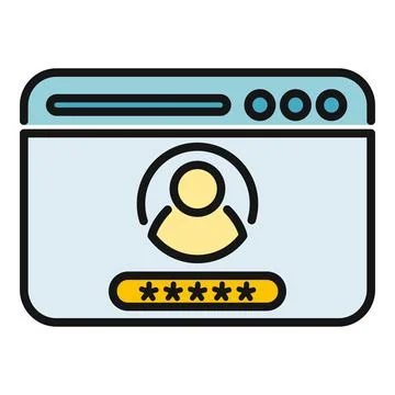 User login panel for website or application security Stock Illustration