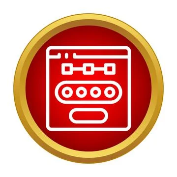 User login password entry form web page icon Stock Illustration