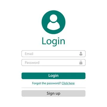 User login password Stock Illustration