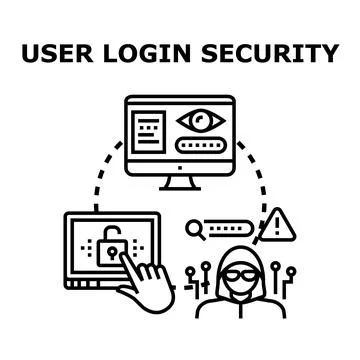 User login security access data protection concept Stock Illustration