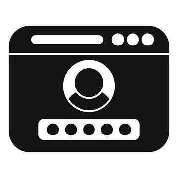 User login security access interface on application web browser Stock Illustration