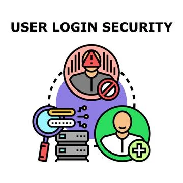 User login security vector protecting personal data access イラスト素材