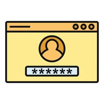 User login web page with password field Stock Illustration