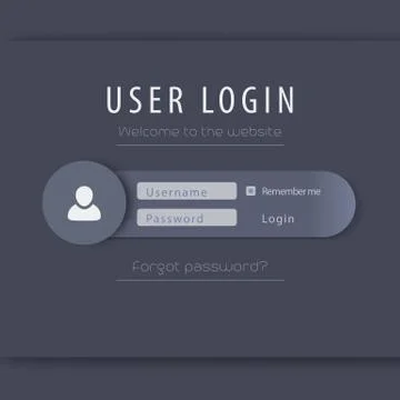 User Login window concept, login web page design, vector illustration Illustrazione stock