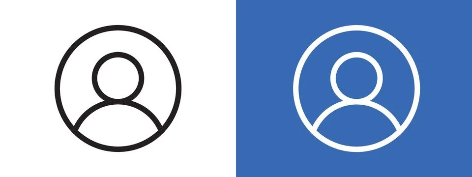 User logo sign set vector outline Stock Illustration