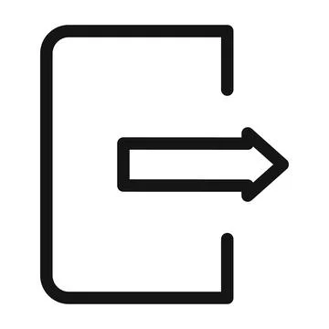 User Logout Icon for Safe Account Exits and Session Management Stock Illustration