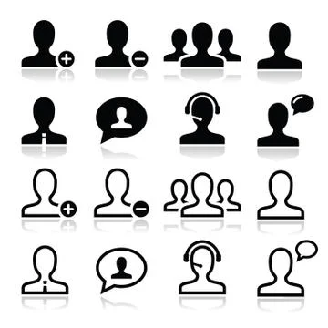 User man avatar icons set Stock Illustration