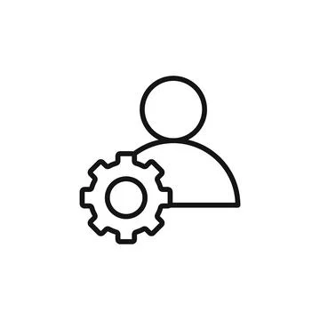 User Management logo sign vector outline Stock Illustration