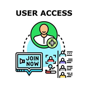 User management system providing secure access control 스톡 일러스트