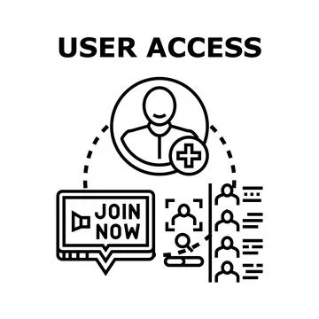 User management system providing secure access control Stock Illustration