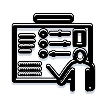 User managing and customizing application settings dashboard Stockillustratie