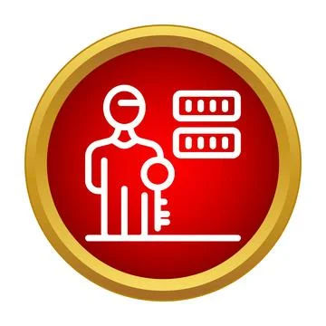 User managing digital key for access control system Stock Illustration