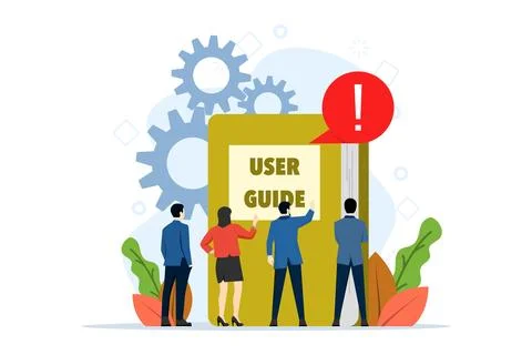 User manual concept Illustrazione stock