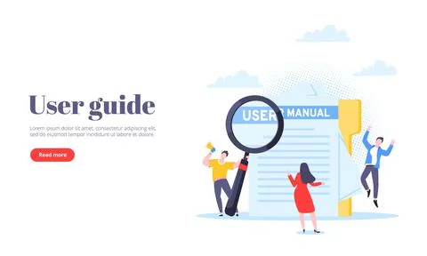 User manual guide book flat style design vector illustration. Stockillustratie