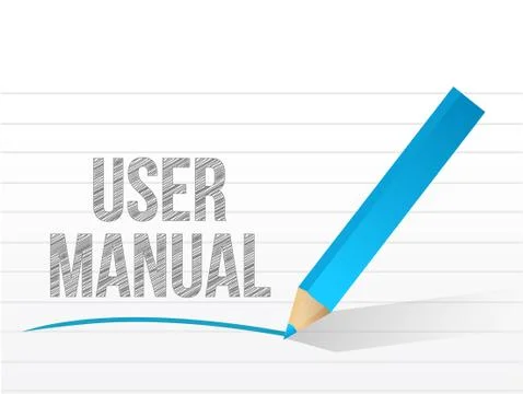 User manual written on a notepad paper 스톡 일러스트