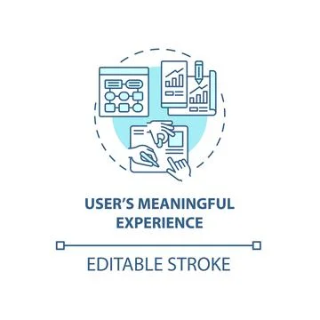 User meaningful experience concept icon Stock Illustration