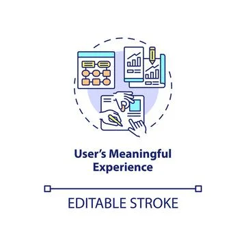 User meaningful experience concept icon Stock Illustration