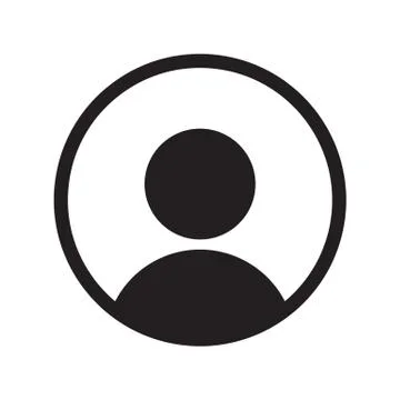 User member avatar face profile vector icon Illustrazione stock