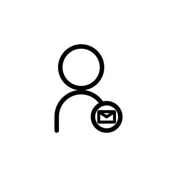 User message line icon. admin symbols. Editable stroke. Simple illustration m Stock-Illustration