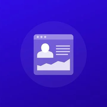 User metrics vector icon, transparent design Stock Illustration