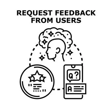 User mind receiving feedback and reviews concept Illustrazione stock