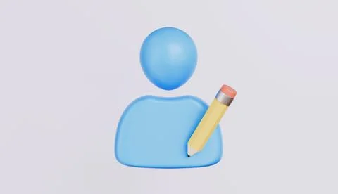 User modify icon, edit profile icon, User edit sign, User icon with pencil 스톡 일러스트