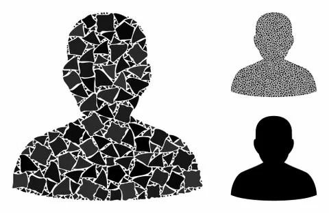 User Mosaic Icon of Abrupt Items Stockillustratie
