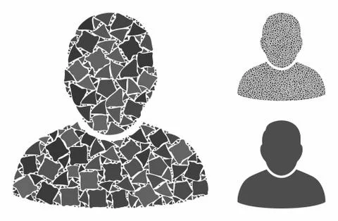 User Mosaic Icon of Bumpy Pieces Stock Illustration
