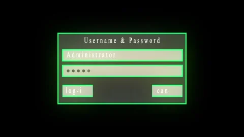User name and password log in screen animation, ideal for security, access .. Stock Footage 321861432