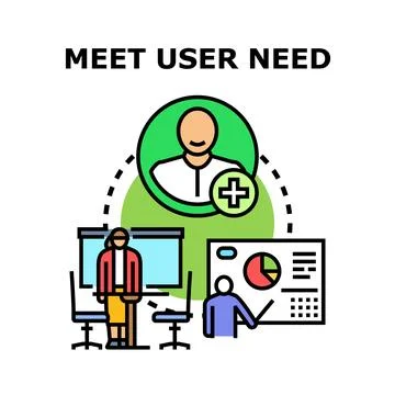 User need fulfillment creating value and satisfaction Stockillustratie