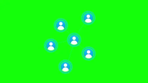 User network connection in green screen background Stock Footage 296319962