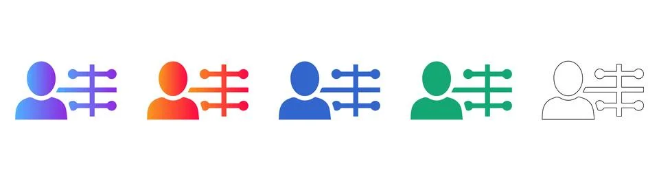 User Network Connection Icon Set イラスト素材