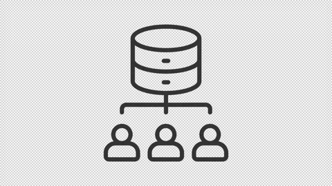 User networks management line animation Stock Footage 337776446