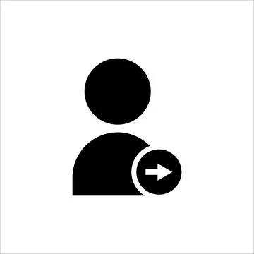 User next icon. admin symbols. Editable stroke. Simple illustration mobile co Stock Illustration