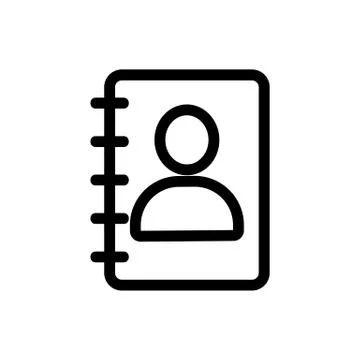User notepad icon vector. Isolated contour symbol illustration Illustrazione stock